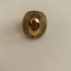 Alexis Bittar Gold lucite ring